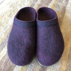 Felted wool Stegmann clogs